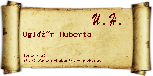 Uglár Huberta névjegykártya